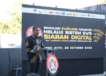 Pemerintah Aceh Sosialisasikan Simulasi Evakuasi Mandiri Melalui Early Warning System Siaran Televisi Digital