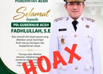 Pemerintah Aceh Tegaskan Flyer Fadhlullah sebagai Plh Gubernur adalah Hoaks